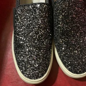 Black Glitter loafer very bling and classy beautiful shoes